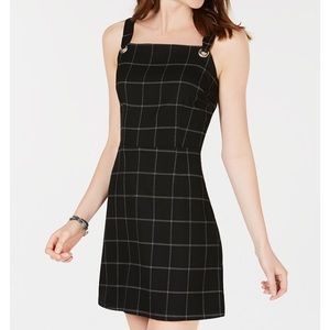 Plaid grommet dress